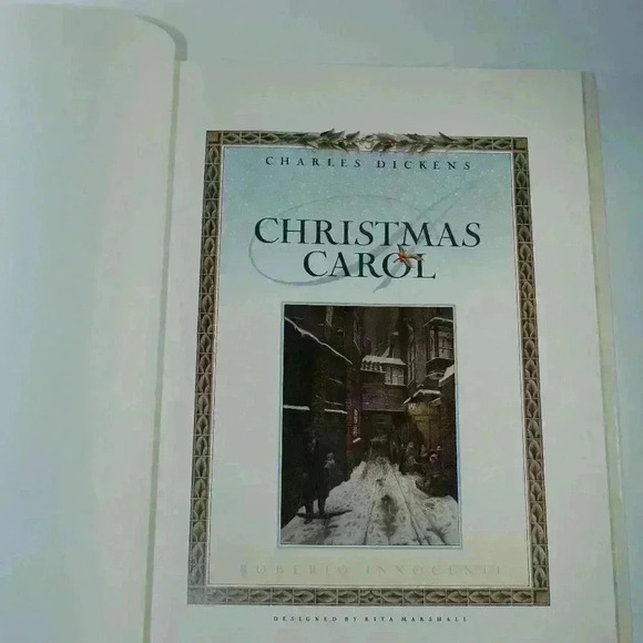 🔴💥💙CHARLES DICKENS, ANTIQUE CHRISTMAS CAROL BOOK (1990, HARDCOVER) - Picture 5 of 9